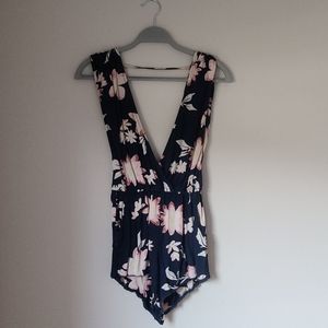 Floral romper Beach cover up